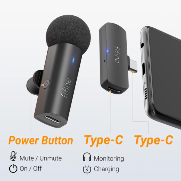 FIFINE M6 Lavalier Wireless Microphone - Image 3